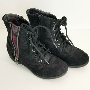 Girl Mia bootie shoes Sz 13 black zip up